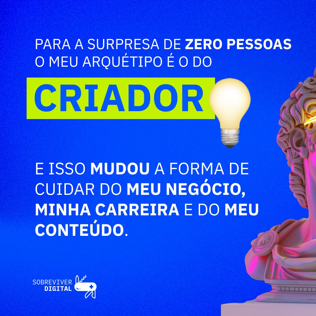 Esse negócio de arquétipo funciona mesmo, mas é melhor aplicado para posicionamento de marca e criação de autoridade no meio digital. Esse é o meu arquétipo: