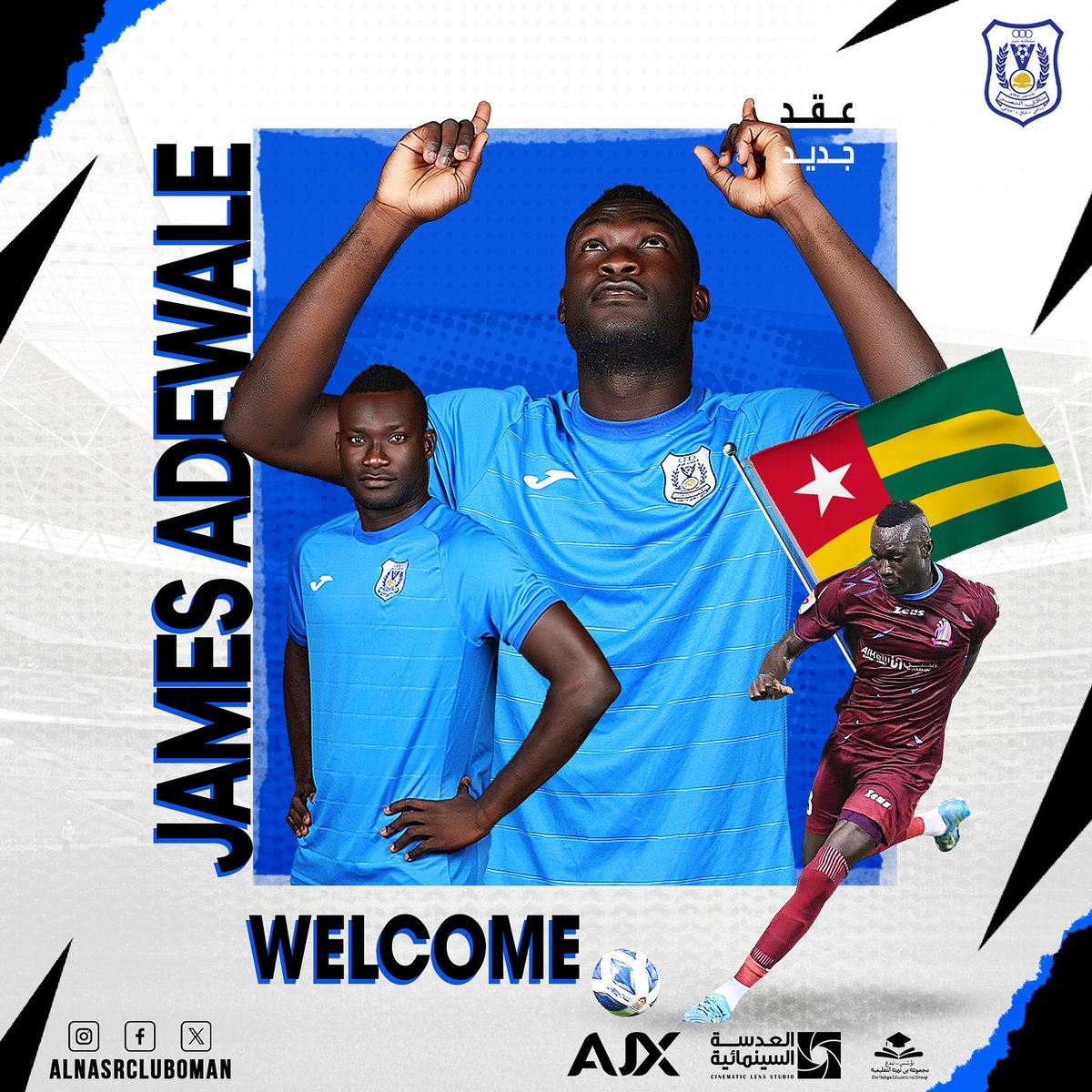 Bonne nouvelle ! James Olufade chez Al Nasr (D1 Oman). Nouveau challenge pour le latéral gauche international togolais. 

<a href="/OlufadeJ/">Adewale James OLUFADE</a> #TgTwittos