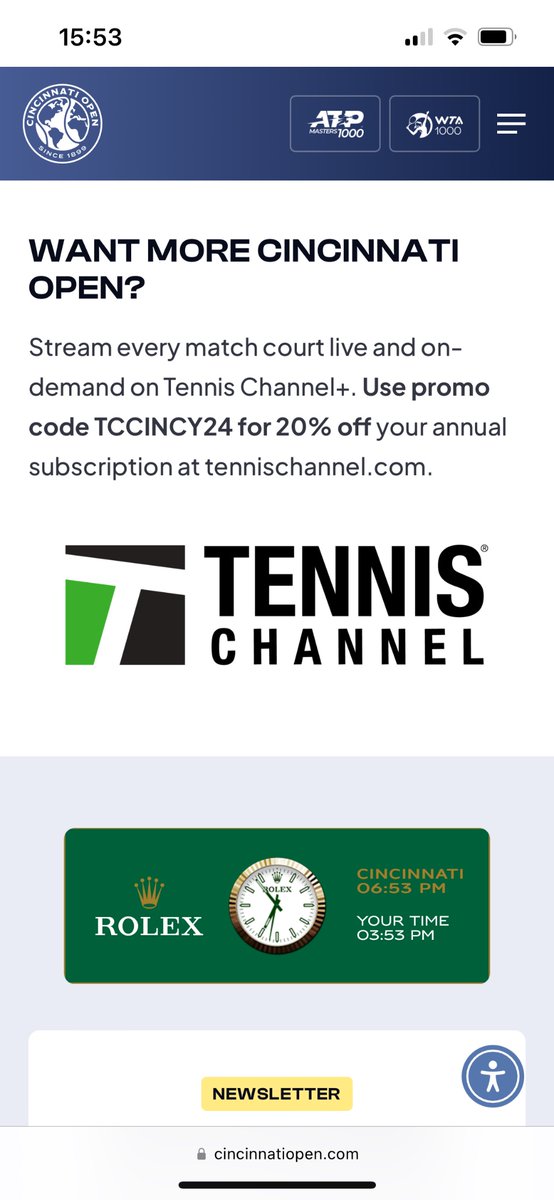 weareceremony's tweet photo. @TennisChannel Would be great to watch this live, as advertised, but TC+ isn’t airing these. Why? We’re paying annually for the service and @TennisChannel doesn’t give a damn @CincyTennis https://t.co/SG0tJCDr3F
