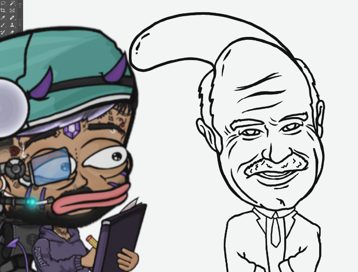 can you guess who we're drawing on today's puppet factory stream? (yet, another cursed character)