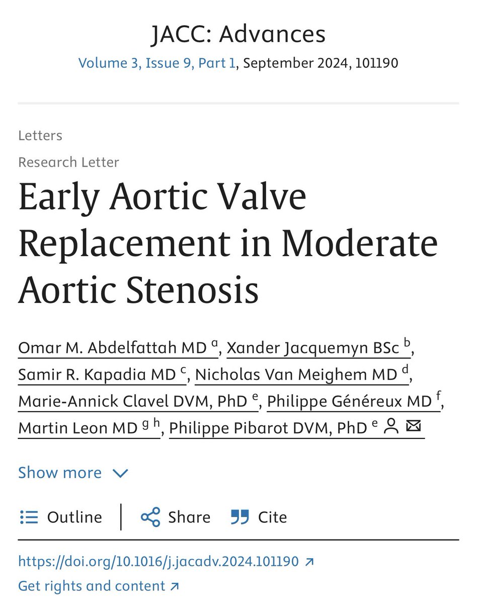 Omar M. Abdelfattah, MD, FESC (@abdelfattahmd) on Twitter photo ✨Early #AVR in Moderate AS with LVEF<50% was associated with 2 fold ⬇️ in Mortality vs Clinical Survillance over 10 yrs f/u‼️Glad to share our pooled analysis 📜 <a href="/JACCJournals/">JACC Journals</a> led by <a href="/PPibarot/">Philippe Pibarot</a> <a href="/MartyBLeon/">Marty Leon</a> <a href="/ClavelLabo/">Labo Dr Clavel</a> <a href="/PhilGenereuxMD/">Philippe Genereux</a> <a href="/tavrkapadia/">Samir Kapadia</a> <a href="/drnvanmieghem/">Dr. Nicolas M Van Mieghem</a> ✨Early #AVR in Moderate AS with LVEF<50% was associated with 2 fold ⬇️ in Mortality vs Clinical Survillance over 10 yrs f/u‼️Glad to share our pooled analysis 📜 <a href="/JACCJournals/">JACC Journals</a> led by <a href="/PPibarot/">Philippe Pibarot</a> <a href="/MartyBLeon/">Marty Leon</a> <a href="/ClavelLabo/">Labo Dr Clavel</a> <a href="/PhilGenereuxMD/">Philippe Genereux</a> <a href="/tavrkapadia/">Samir Kapadia</a> <a href="/drnvanmieghem/">Dr. Nicolas M Van Mieghem</a>