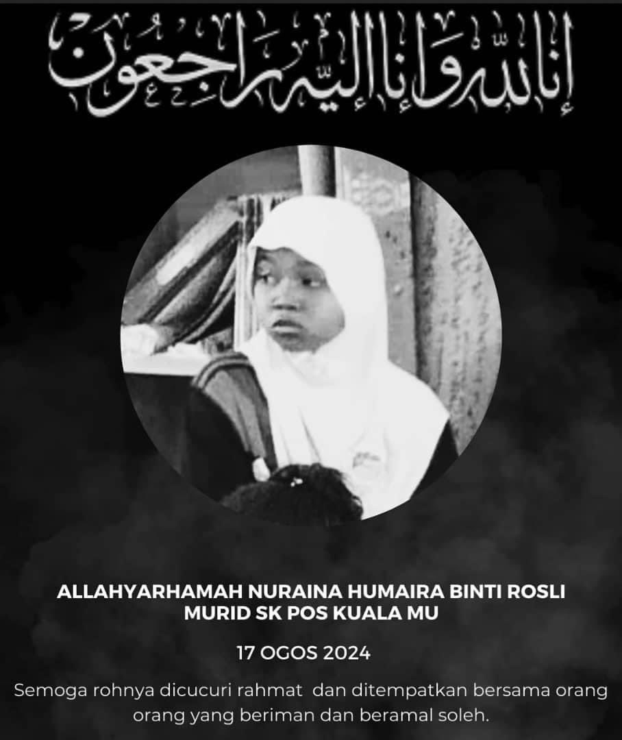 AzizulFarhan2's tweet image. "Hentikan Keganasan Ini!"

Apa dah jadi dengan negara kita ni? Macam mana boleh sampai tahap ni? Sampai anak kecil pun jadi mangsa kejahatan yang tak masuk akal? 

Nuraina Humaira, budak perempuan Orang Asli hanya berumur 10 tahun. Apa salah insan tak berdosa ni?