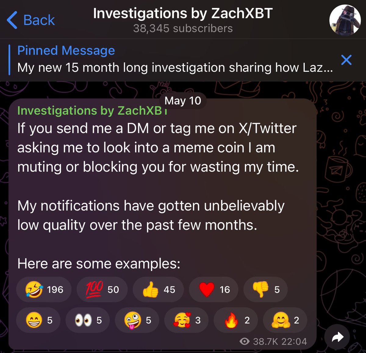 I have said many times to not message if you get rugged on a meme coin but  people do not listen and still do so yes I am annoyed. I do not