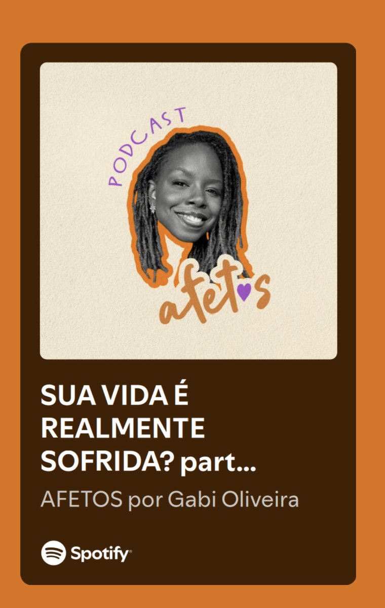 PAfetos's tweet photo. Vc já se sentiu obrigada a performar sofrimento? Já sentiu culpa por estar bem quando todo mundo está mal? Todas as vidas precisam render um grande enredo de filme?

Essas e outras conversas estão no ultimo episódio do Afetos com participação da @arethasoyombo!
Já ouviram? https://t.co/USwuAjxz7k