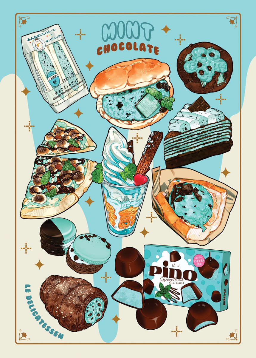LeDELICATESSEN_'s tweet image. Mint chocolate 🩵🍫