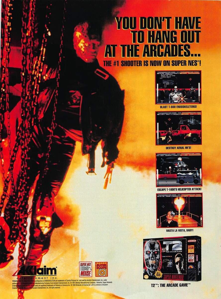 MalckieRob's tweet photo. The SNES version of T2: The Arcade Game was definitely the closest port of the arcade smash hit!
#Terminator2 #T2TheArcadeGame #SNESClassics 
#RetroGaming 
#Midway https://t.co/WCoK380V2j