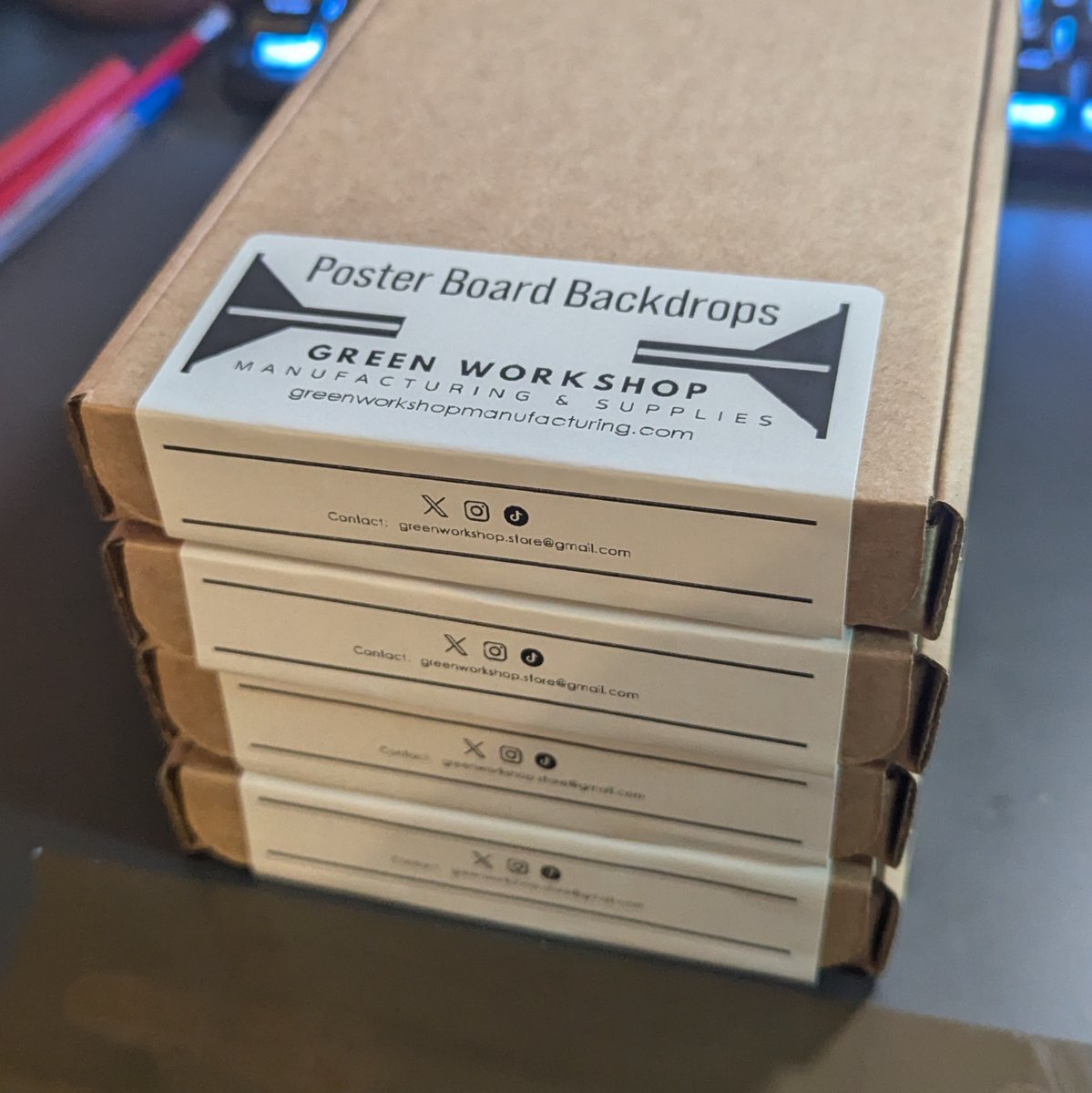 GreenWorkshop's tweet photo. Working on some new product label ideas that also act as a box seal! https://t.co/RqEvHbLW91