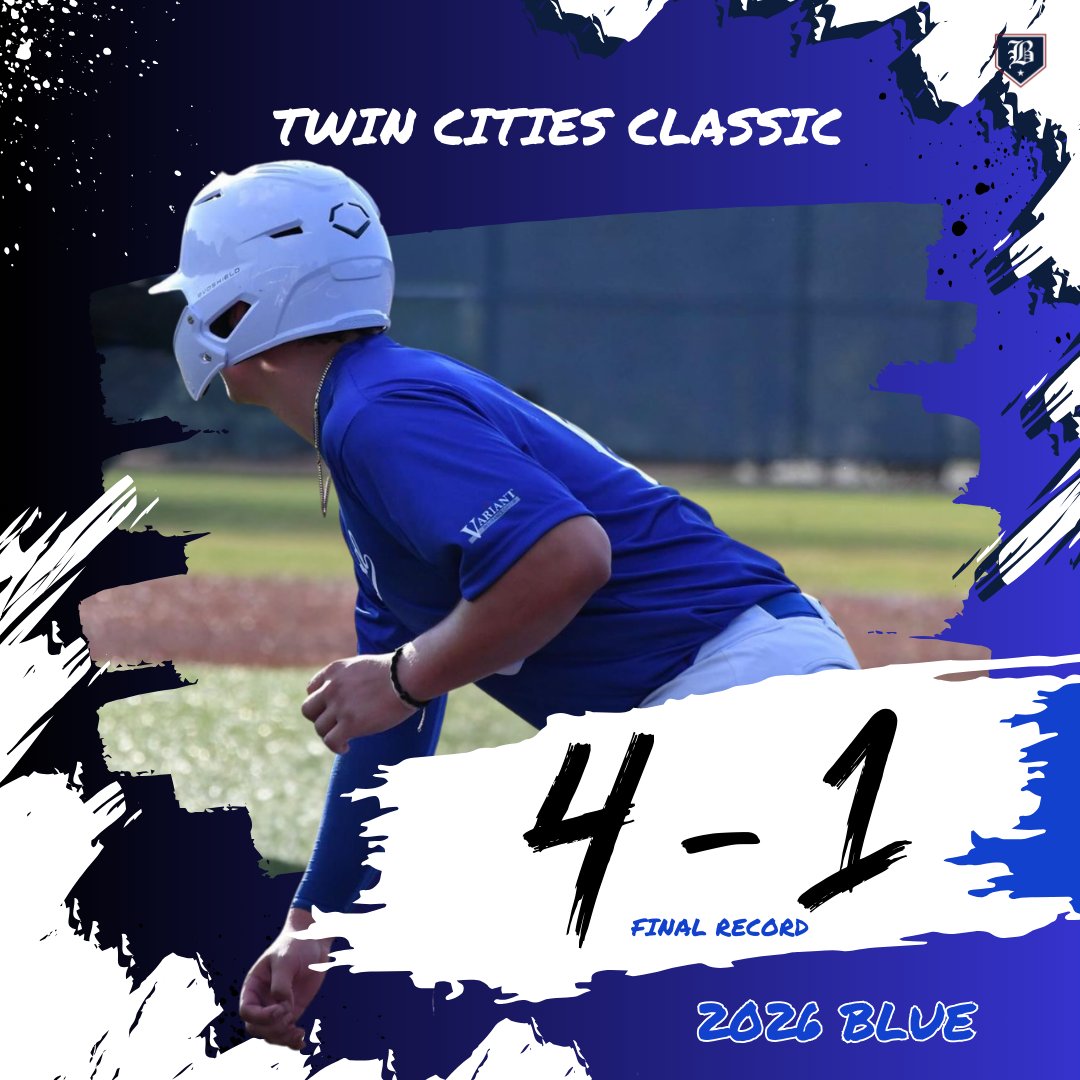BlizzardTourna2's tweet photo. 2026 Blue finish the weekend 4-1!

@AthleticsWalker 5IP, 1H, 0ER, 3BB, 13K(W)
@Egrove22 6IP, 4H, 1ER, 1BB, 6K
@CarsonHart2026 w/ 6H, 3RBI, 8R, 10BB
@jack_glancey5 w/ 2B, 2RBI, 4R
@Blunny14 w/ 3B, 3RBI, 5R
@SpencerBarta w/ 2B, 4RBI, 2R
@samabrahamson22 w/ 2B, 4RBI, 6R https://t.co/gVkrG9je7U