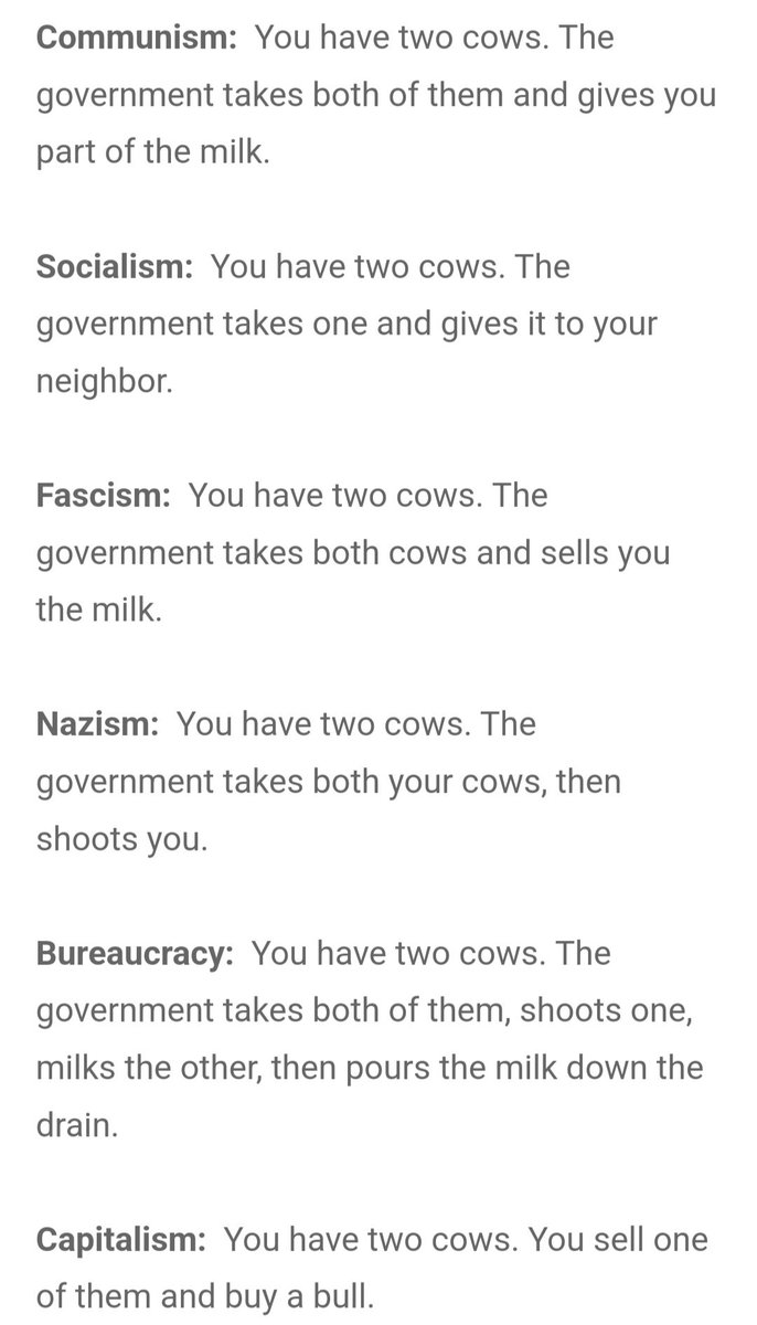 TaleneDavis's tweet image. With All this stuff about Kamala Harris, plan to reduce groceries, it reminds me of the Ann Landers post about the 2 cows. Pay special attention to communism. That's what she wants