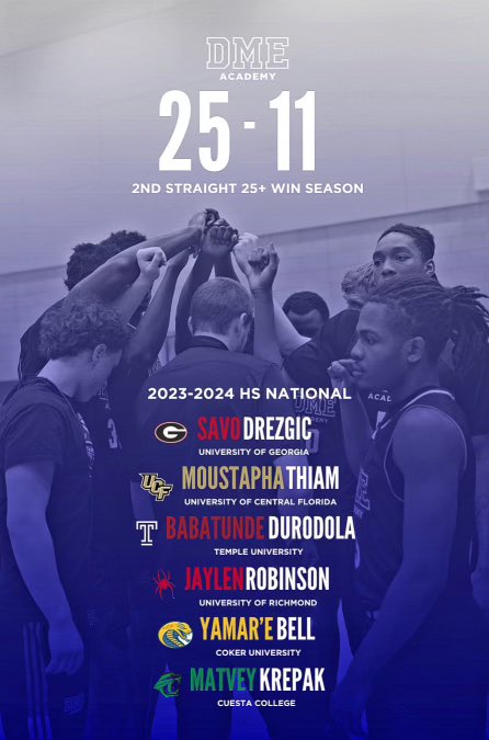 DME Academy Men's Basketball tweet media