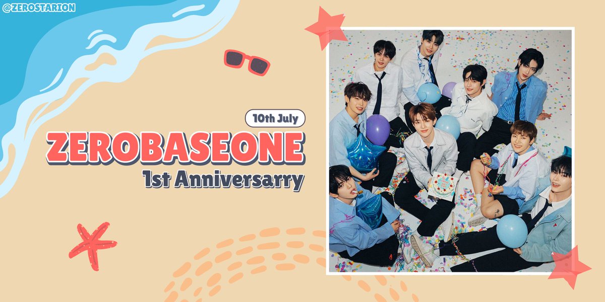 ZEROSTARION's tweet photo. Celebrating the 1st anniversary of ZEROBASEONE with heartfelt wishes for your continued success and unity. May your bond remain as close and warm as it has always been, growing stronger with each passing moment, and lasting for an indefinite period of time. https://t.co/f5roK9UHj4