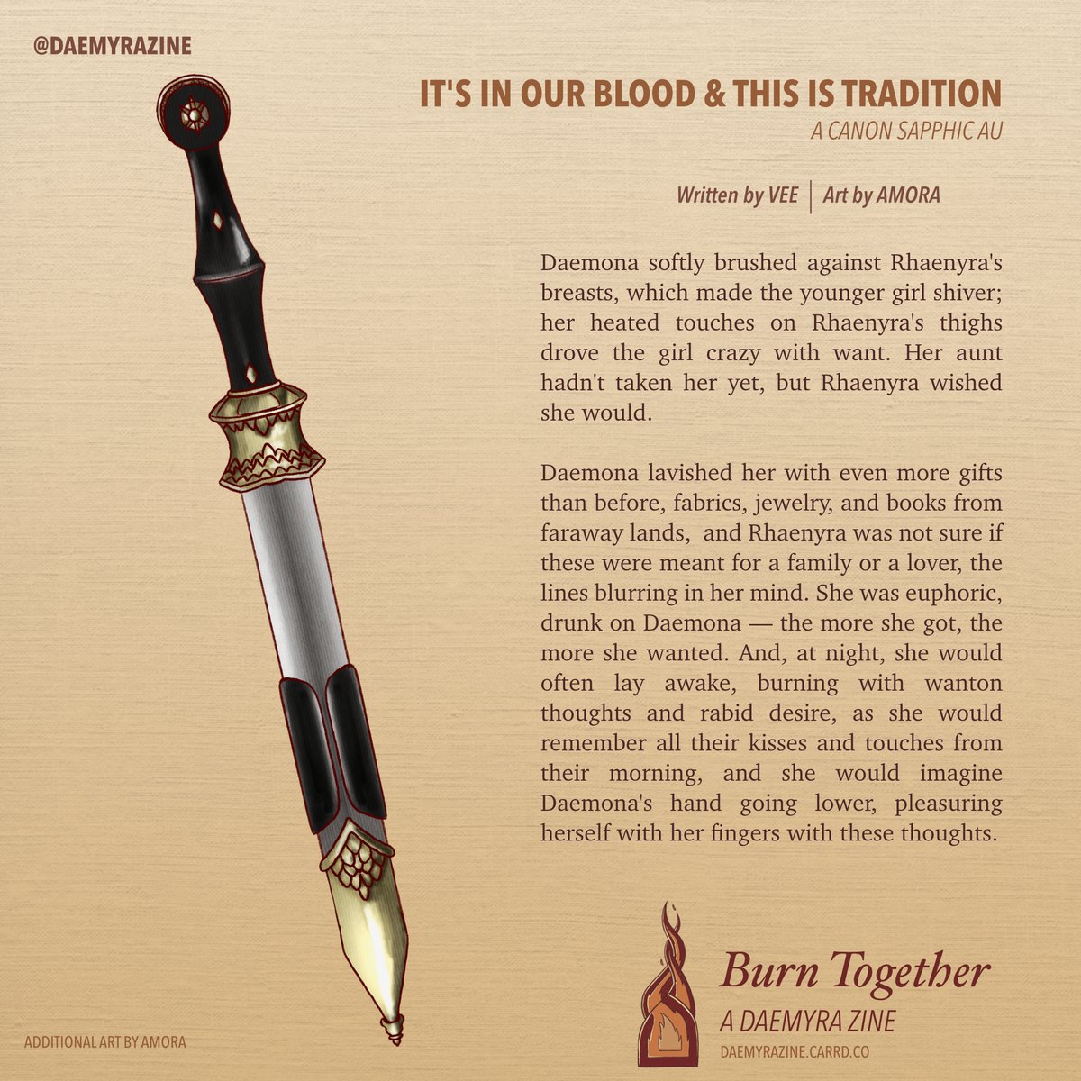 Burn Together: A Daemyra Zine tweet media
