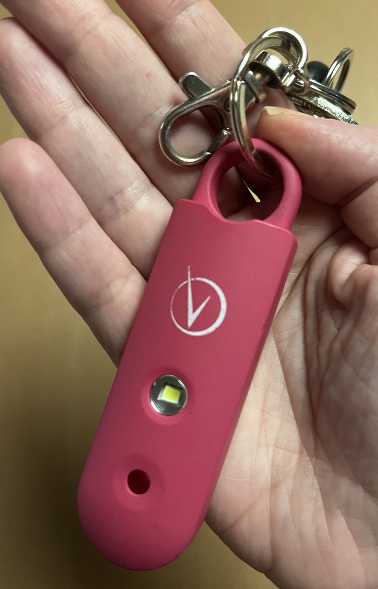 A raíz de la falta de luz en ciertas zonas de Ñu Guasu, hace unos meses decidí comprarme una alarma personal, que siempre llevo conmigo. Quizás no sea el mejor elemento de protección, pero por lo menos me brinda cierta seguridad. #niunamenos