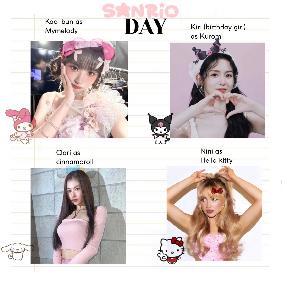 ❥ Aury's update: today celebrating my kiri's special day, i love you so much, star! ✿ let's have good time with friends and enjoy this party. #sᥲnrio紫dᥲყ. ✧  #𝒌ιra᧔᧓ᥣᥲnd