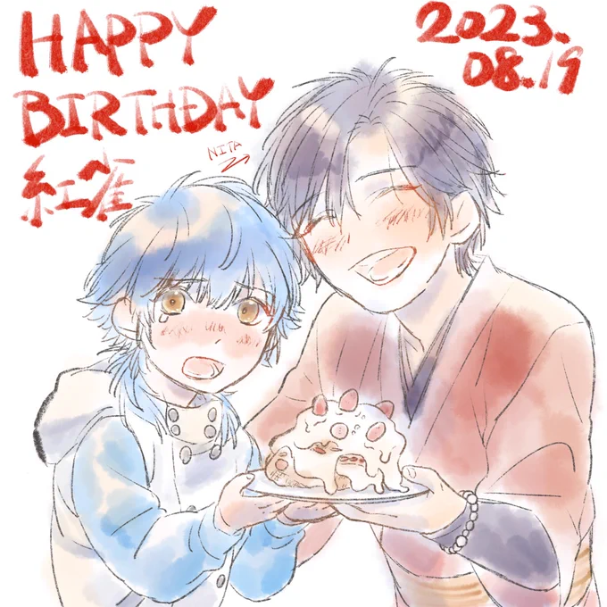 紅雀ニキお誕生日おめでとうね 紅蒼ちゃん再掲しとくね 