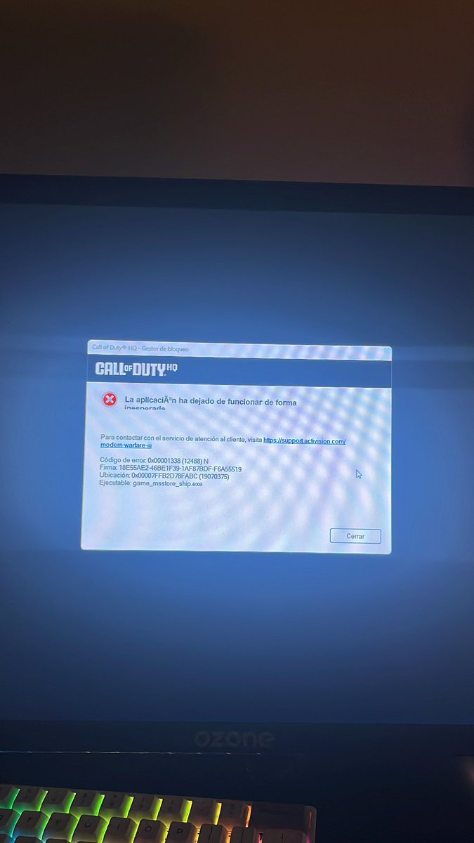 Alguien sabe como saco este error? me compré el Xbox game pass y me instalé el MWIII, no ha parado de salir este msj.