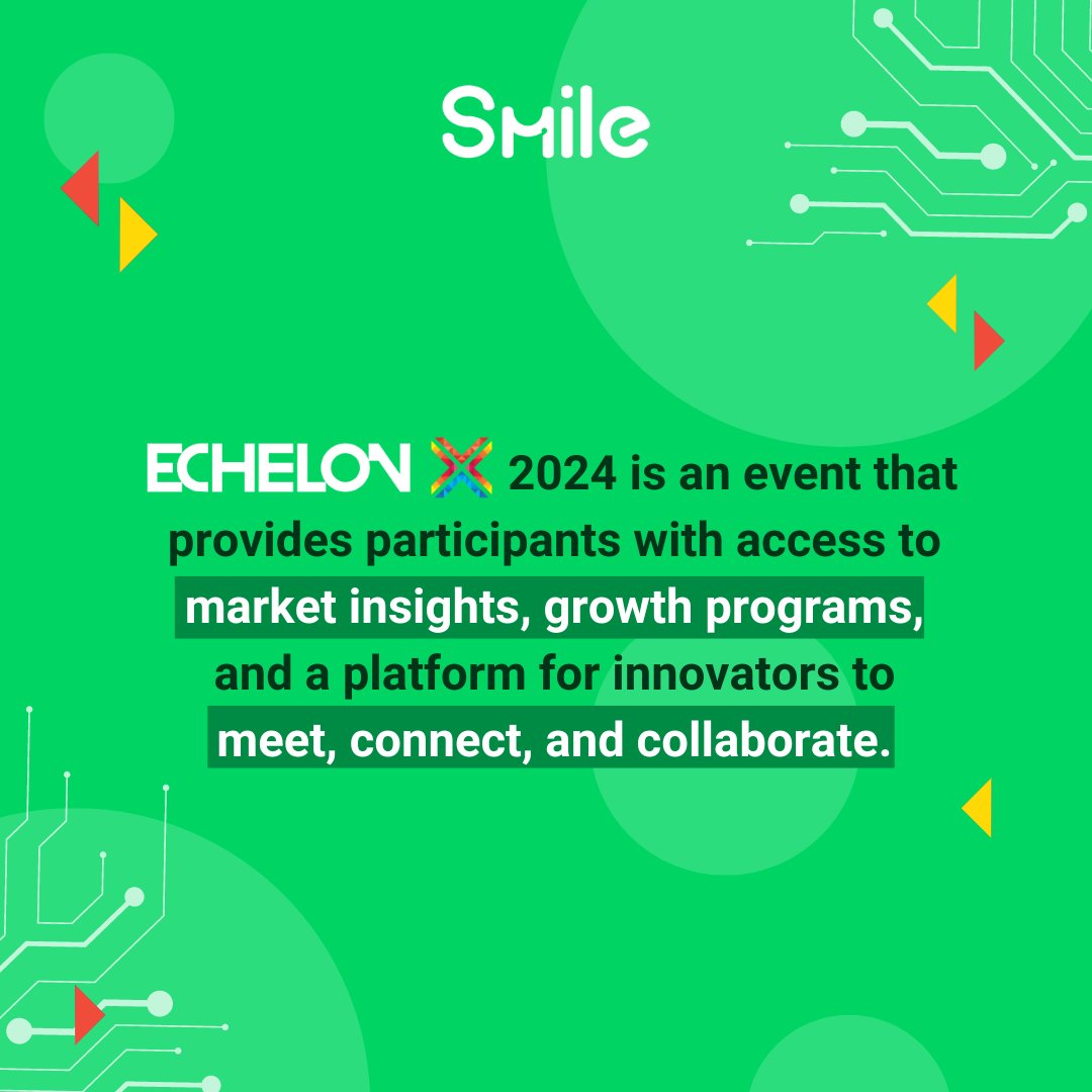 getsmileapi's tweet image. As we take a step nearer to the event proper, let's take a look on what Echelon Philipines 2024 is all about.
Get ready to meet us there this September 26-27, 2024 at the Level 2, SMX Convention Center in Manila!
#SmileAPI #FinTech #APIprovider #latestFintech #EchelonPH