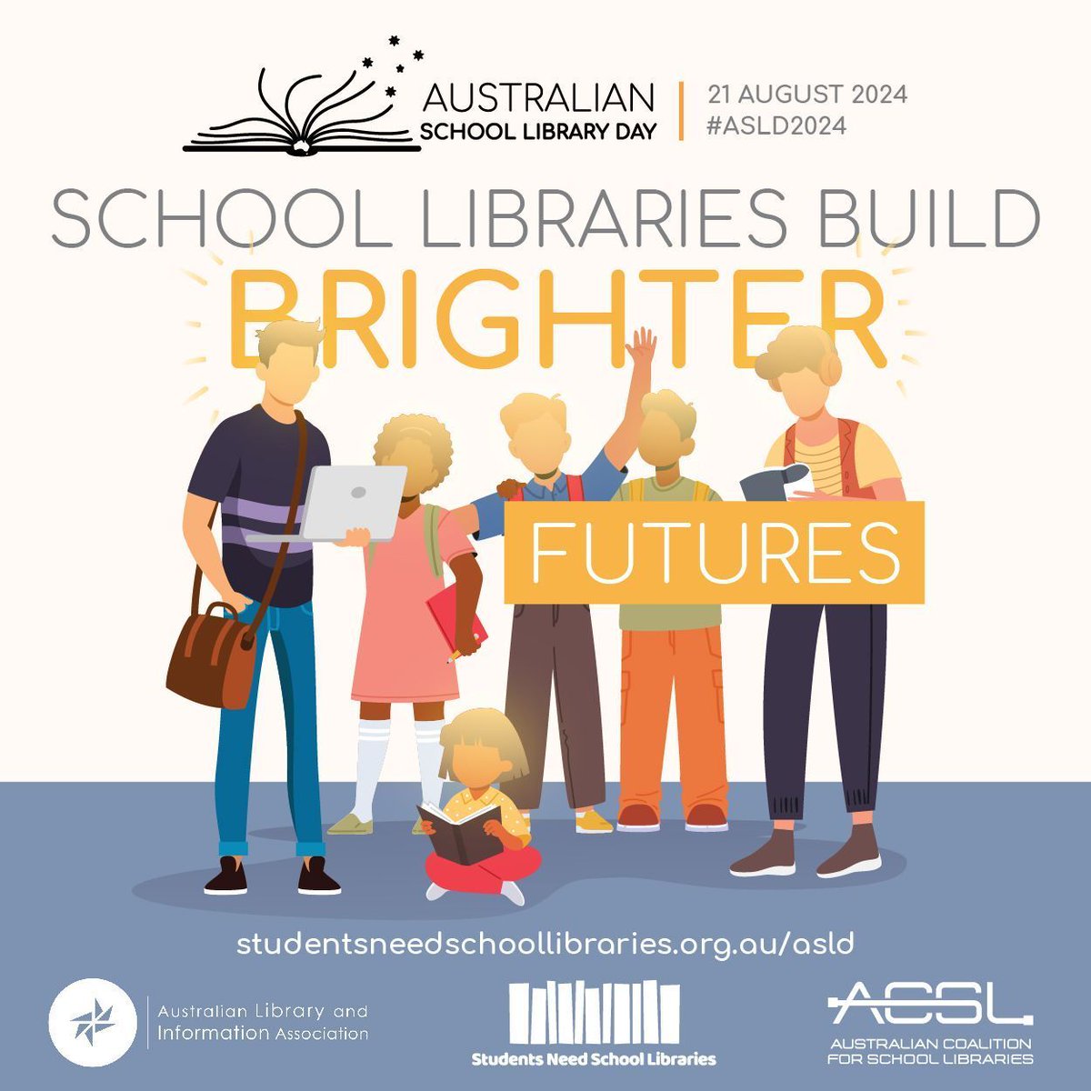 Do school libraries hold a special place for you? This Wednesday 21 August on #ASLD2024, let your school principal know how valued the school library is, or tell the school library staff about their amazing impact.

Customisable message cards: buff.ly/4cxqcu0