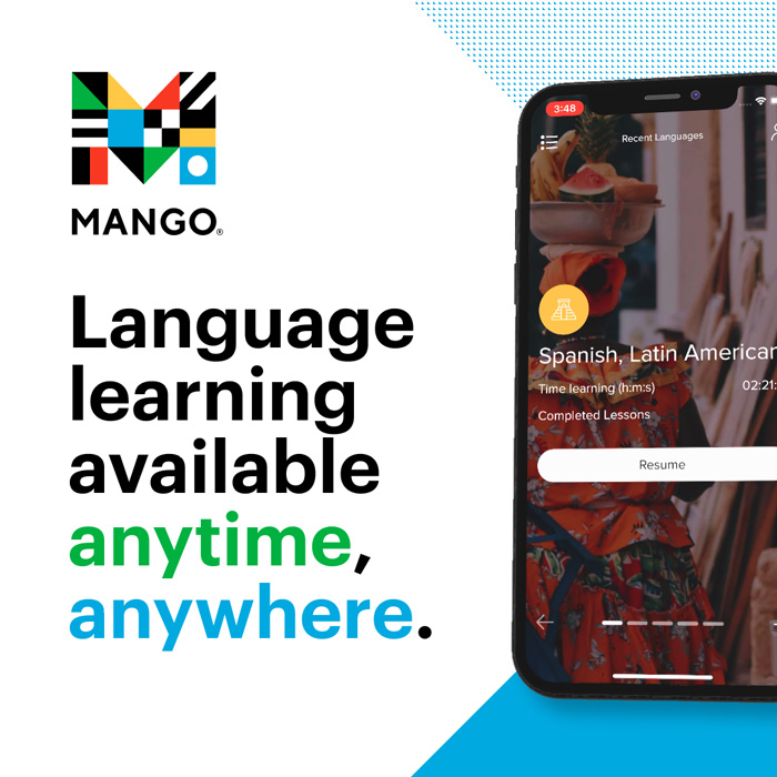 dbrl's tweet image. Are you or your student taking a #ForeignLanguage this year? Then you/they need @MangoLanguages! Get the free @MangoLanguages app to learn on the go--70 languages to choose from, a great supplement to school classes, and it's free with your #DBLR card! go.dbrl.org/208