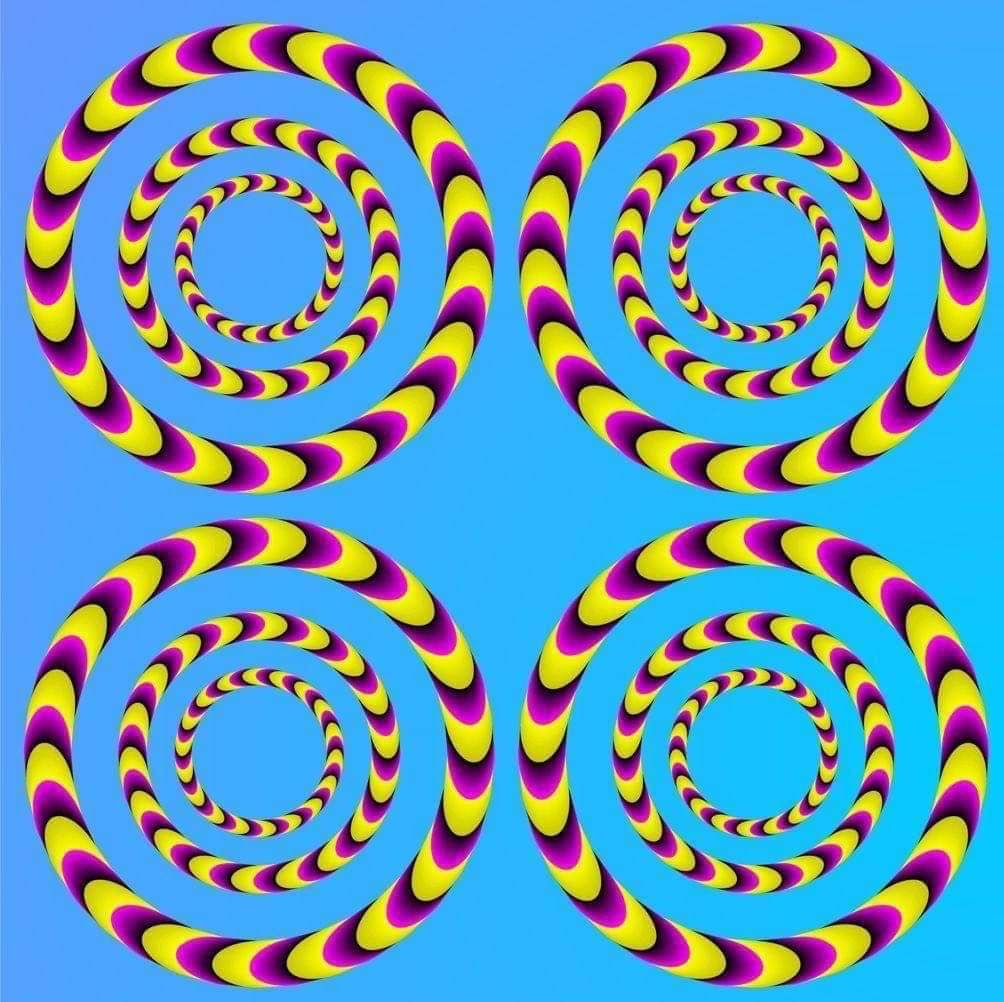 drjillianzy's tweet photo. What do u see?
A) image is stable
B) slight movement in image
C) image moving slowly
D) constant movement (rotation) https://t.co/4fywQeQrA5
