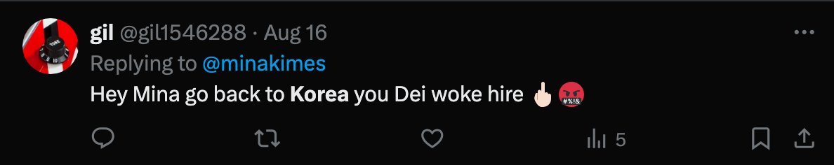 minakimes's tweet image. Here's a tiny sample of reactions your "work" produces, and the disgusting hate you engender.

You think you've been blackballed bc of your politics, but that's not true. There are plenty of people with different views in our industry. The reason no one normal talks to you…