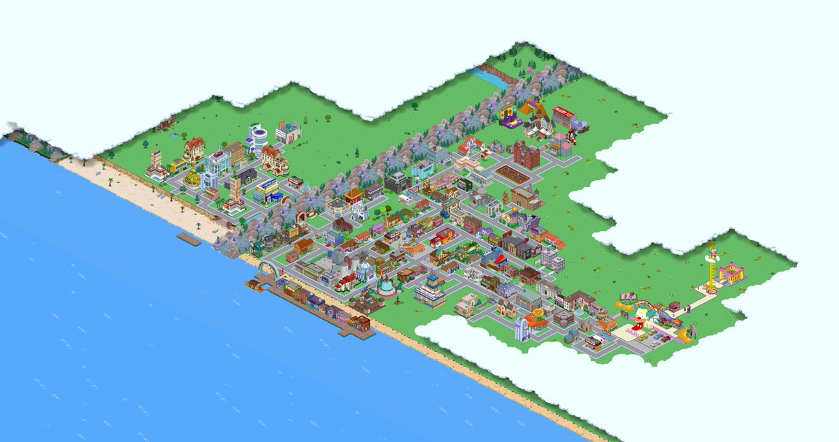 Cravens86's tweet image. Started playing Simpsons Tapped Out again and made some good progress on my Springfield. 

Left is from Wednesday and the right is today! #thesimpsons #simpsonstappedout