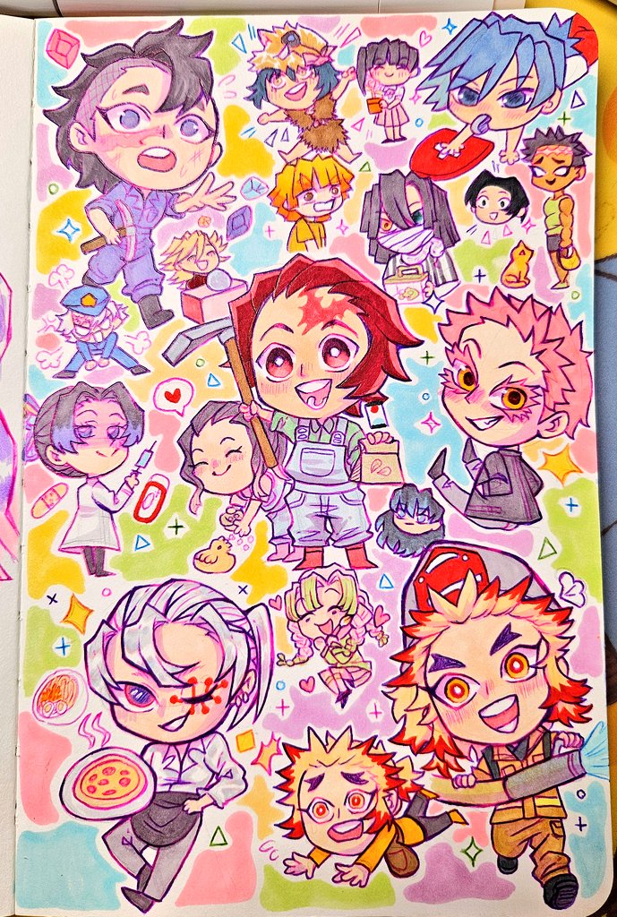 Venjt's tweet photo. Kimetsuno no Harvest Moon AU https://t.co/0fHFav5coL