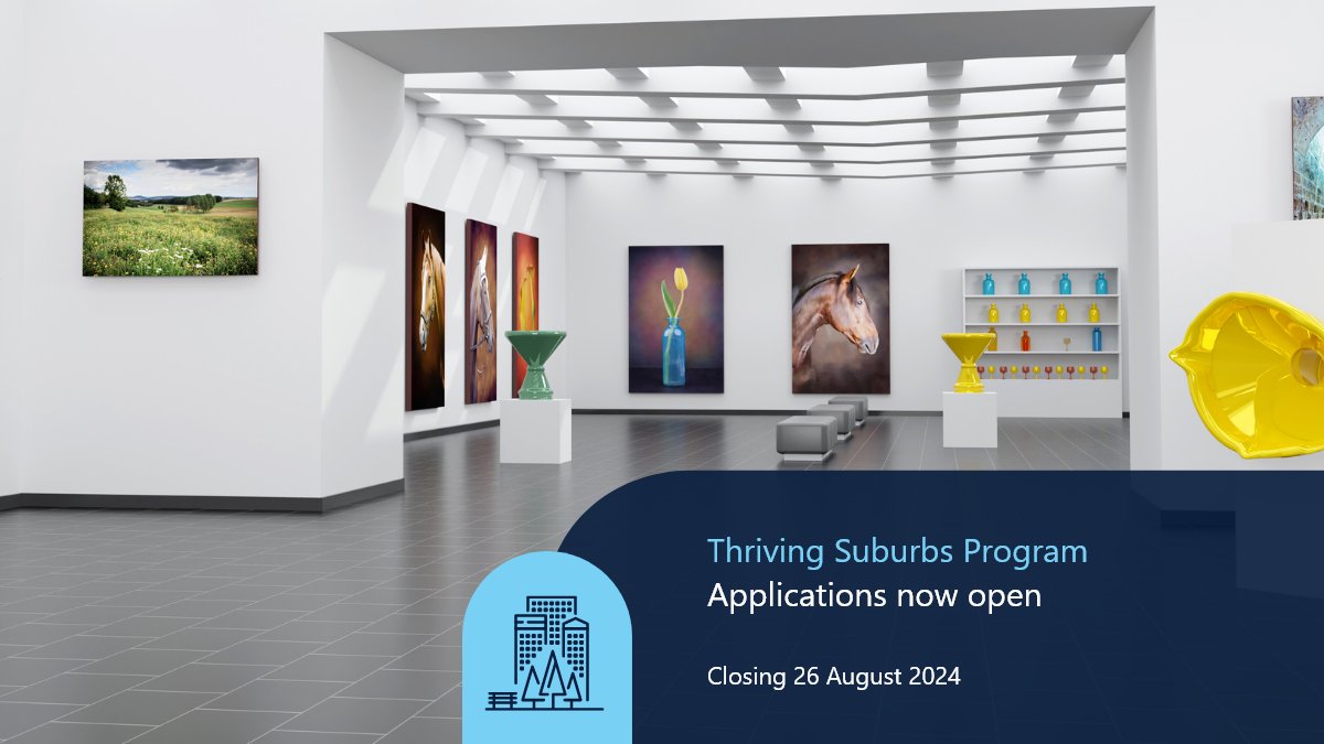 AusGovInfra's tweet photo. ⏱ There’s only 1 week left to apply for the Thriving Suburbs Program—don’t miss out! 

Funding of up to $15 million is now available for infrastructure projects that connect communities. 

Apply by 26 August ➡ https://t.co/97GlyOplkB https://t.co/mZwTerH5hN