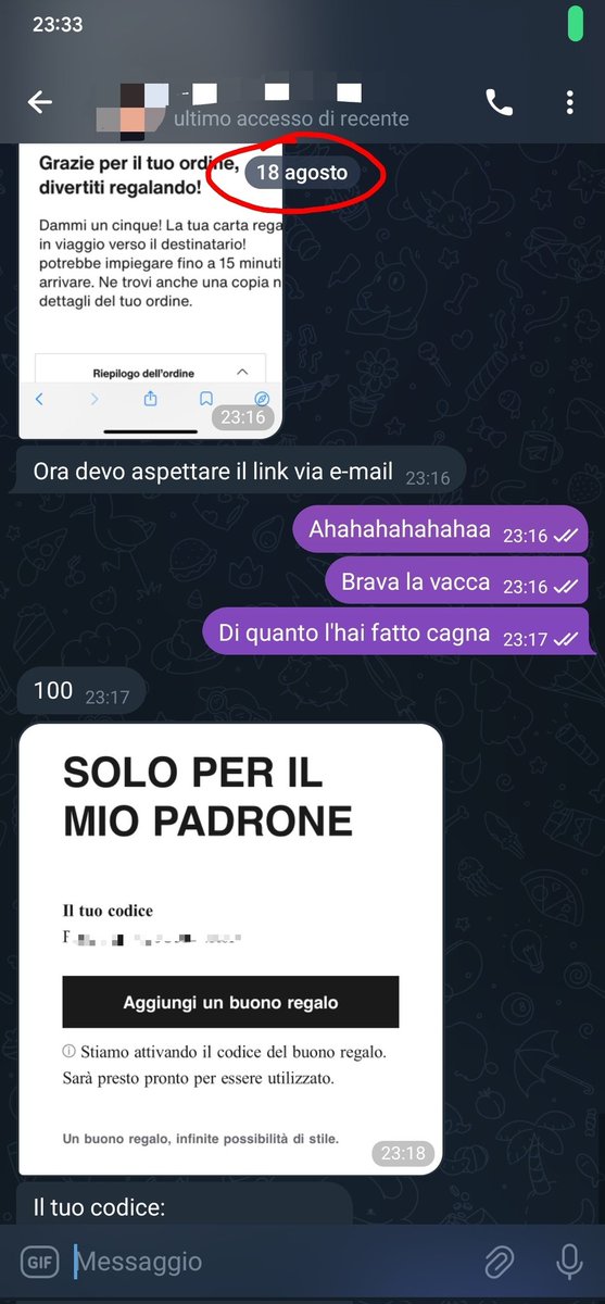 Oggi il 18 Agosto lo chiudiamo così :
-Un coglione ha voluto essere sputtanato e mi ha omaggiato per farlo. 
-L'altra vacca è stata munta e ha sputato un buono regalo da 100€

#findom <a href="/findominfluence/">The Findom Influencer</a>