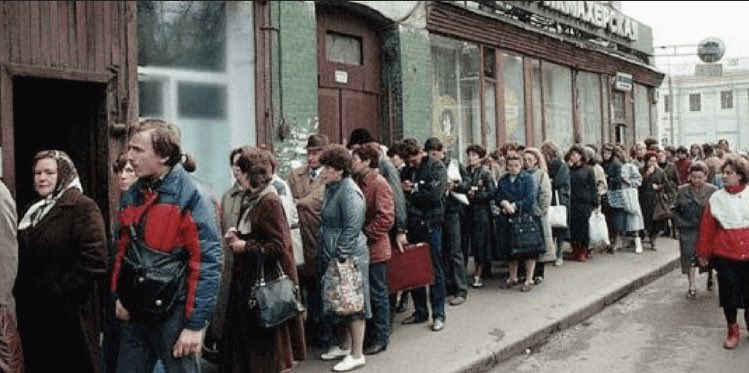 Kamala Harris’ vision for America is a familiar scene. It starts with promises of free stuff and equity but ends up with you and I standing in bread lines like this in the old Soviet Union.