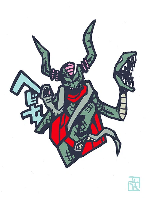 このタッチで怪人(魔人)イラスト。ヘビ女#仮面ライダーストロンガー #このタッチ#ファンアート 
