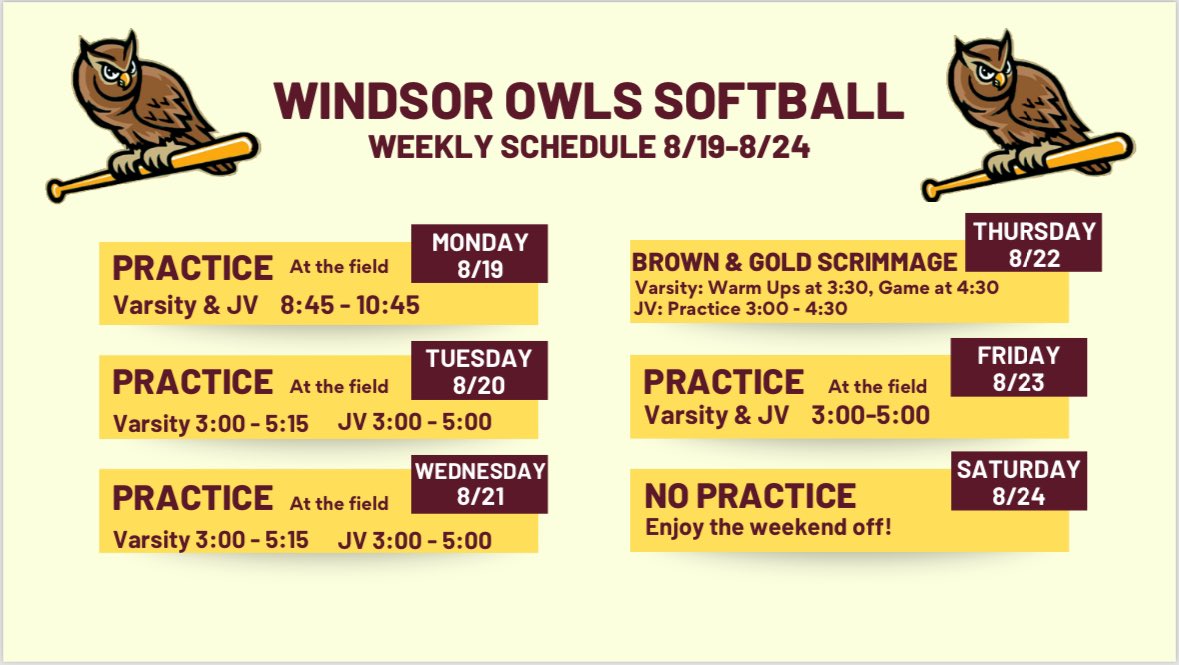 owlssoftball's tweet photo. Ready for week two!! #greatdaytobeanowl #practicemakesperfection https://t.co/XFJC7RKo12