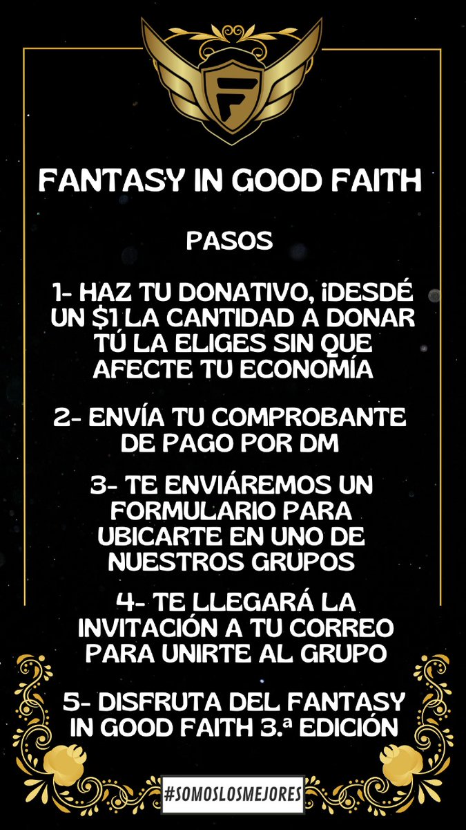 DinamicxSLM's tweet photo. ¡Amantes de la #NFL llegan nuestras ligas #FantasyFootball con causa #FantasyInGoodFaith!
#SomosLosMejores https://t.co/yoaFa17PLf