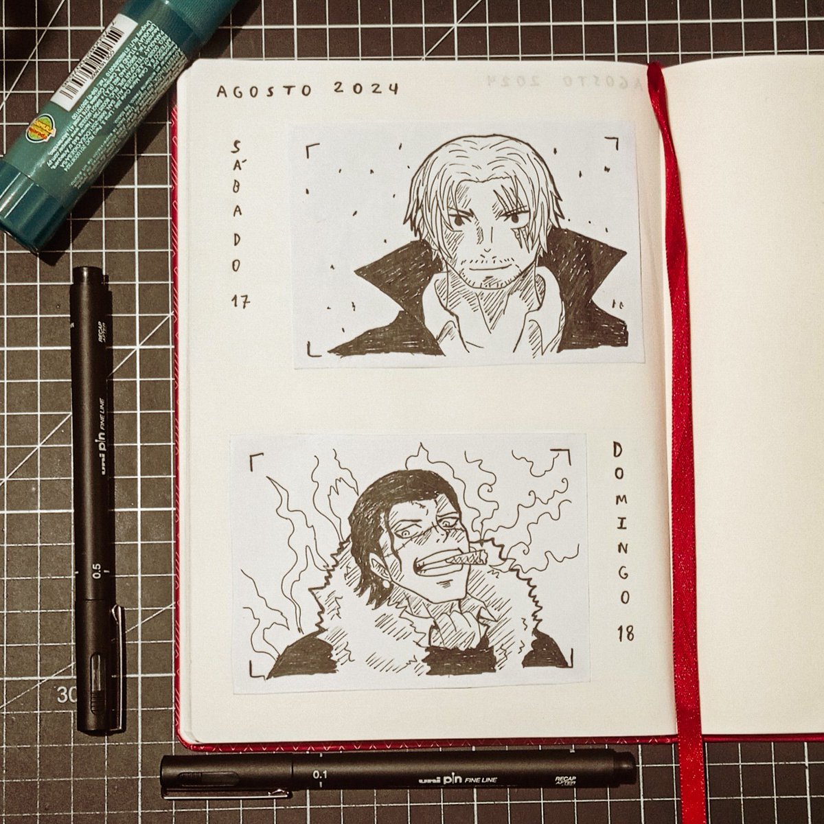 JETLAZ_ST's tweet photo. AVT DÍA 18: CROCODILE (ONE PIECE)
(DIBUJO DEL 18 DE AGOSTO DEL 2024)
#sketchbook #sketchdaily #artversetraining #avt #jetlaz #arttivestudios #dibujo #drawing #drawingart #bocetos #arte #art #draw #manga #anime #dailysketch #onepiece #crocodile https://t.co/E2R7oZyj5w