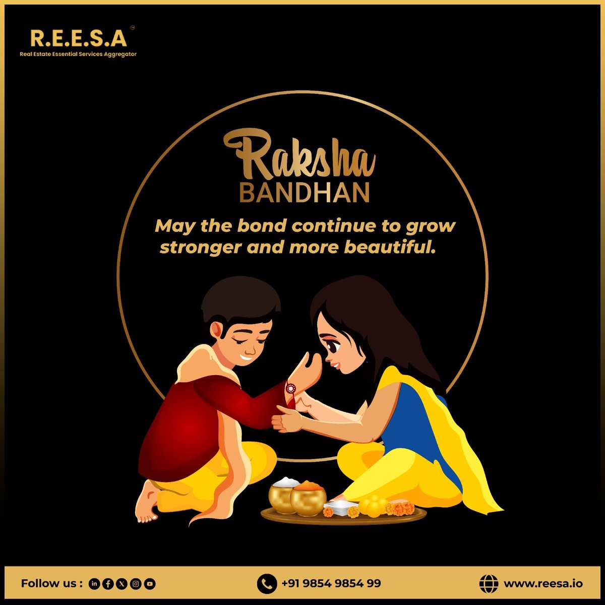 reesaaggregator's tweet photo. 💖 𝗛𝗮𝗽𝗽𝘆 𝗥𝗮𝗸𝘀𝗵𝗮 𝗕𝗮𝗻𝗱𝗵𝗮𝗻! 💖

A day to celebrate the beautiful bond between siblings, no matter where life takes us. May the love you share grow stronger and bring endless happiness to your hearts. 🌟 

#SiblingBond #RakshaBandhanLove #reesaaggregator #hyderabad https://t.co/e6Xht1QV2O