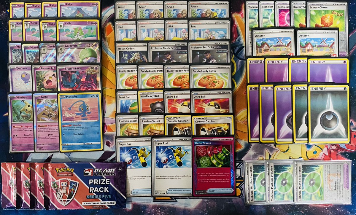 dorianbans's tweet photo. Got 1st Place at Sunday Challenge @TrinityHobbyOtt 4-0-1 with Gardevoir, wouldn’t change a thing, but add tech for Lugia

W vs Miraidon
W vs Lugia
T vs Gardevoir
W vs Gardevoir
W vs Gardevoir https://t.co/rsK4Ez9qZ5