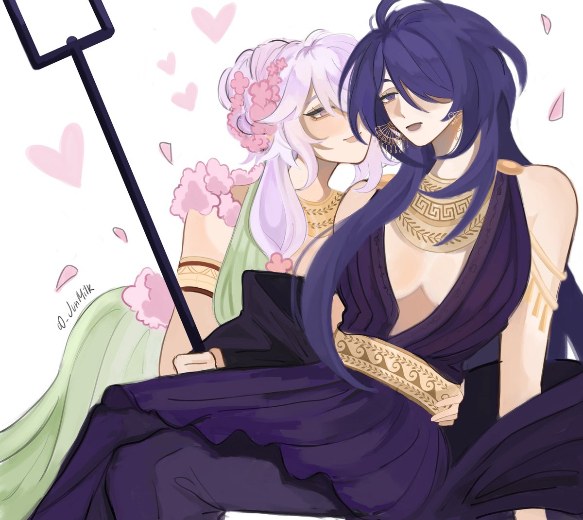 JunMilk00's tweet photo. Working on a Hades x Persephone AU 😋 #HonkaiStarRail #Acheron #blackswan #AcheSwan https://t.co/2uDJhdG8rQ