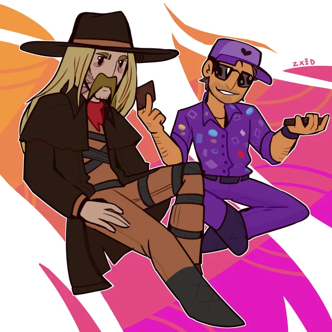 old art of old man yaoi because we love overconti and aceslinger #DeadbyDaylight #dbdfanart #acevisconti #thedeathslinger #billoverbeck 