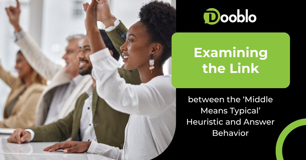 How does the "Middle Means Typical" effect impact survey responses? Respondents often choose middle options, affecting data quality. At Dooblo, our SurveyToGo platform helps mitigate such biases, ensuring reliable insights.

 🌐: surveypractice.org/article/118794…

#MarketResearch #Survey