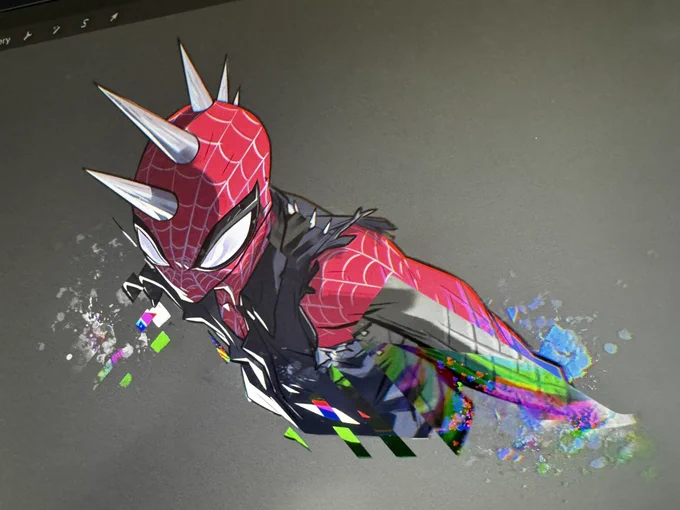 A preview of #hobiebrown or #punkrockspiderman from my #AcrossTheSpiderVerse  piece that I'm finally finishing! I'll finish/share this week! Thank you  for being amazing! I Hope you guys are having a great Sunday! #disney #sonyanimation #animation #director #unionstrong 