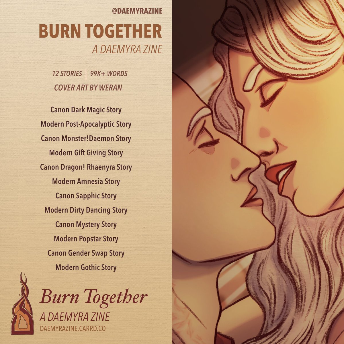 Burn Together: A Daemyra Zine tweet media