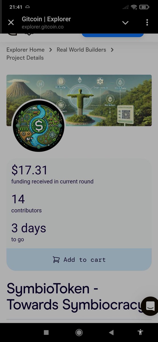 We are entering the final moments of <a href="/gitcoin/">Gitcoin</a>'s #GG21 and our approach towards nature-centered applications of AI needs some help!

Please consider learning about our year+ long impactful journey and supporting us: explorer.gitcoin.co/#/round/42220/…