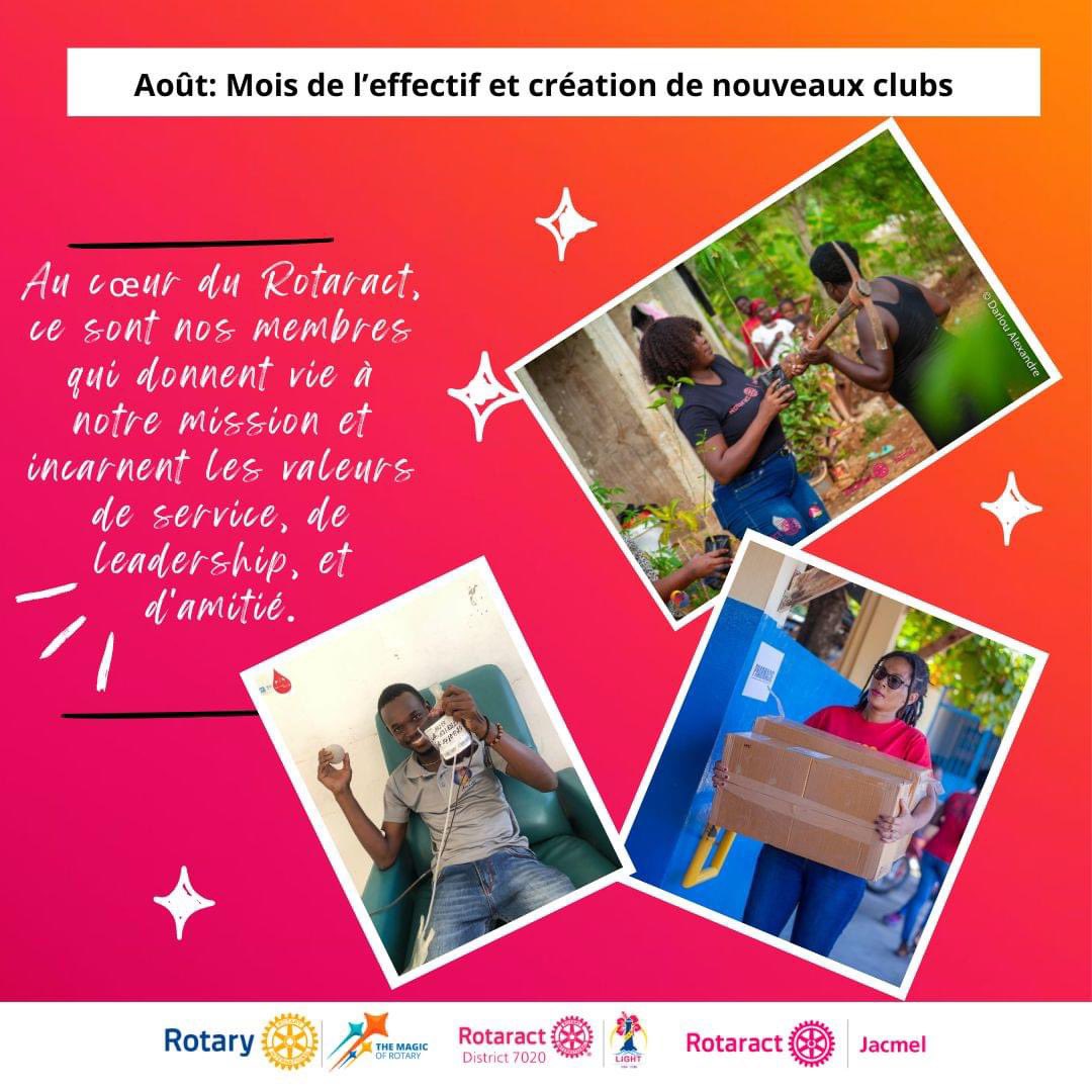 de_jacmel's tweet photo. Rejoindre le Rotaract, c'est rejoindre une famille de jeunes leaders déterminés à créer un impact positif, non seulement en se développant personnellement, mais aussi en contribuant à un monde meilleur.

#lightitup 
#d7020light 
#d7020 
#Bewell 
#rd7020wellness https://t.co/WQwSmCKqyY