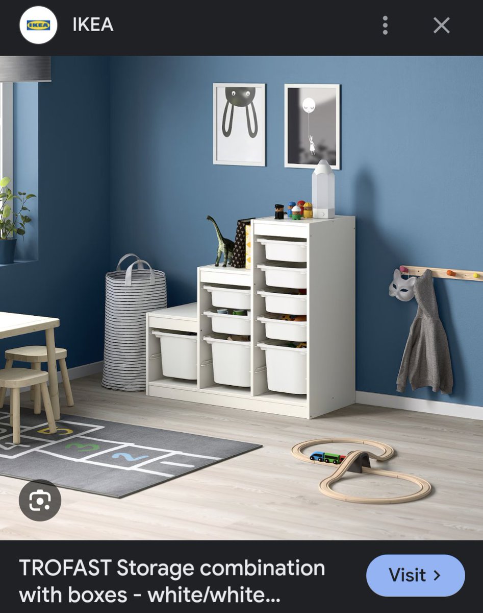 ADHDerBiologist's tweet photo. @HowtoADHD Ikea trofast for the win: they now come in more "adult" colours. https://t.co/n7RQ7GMS8q