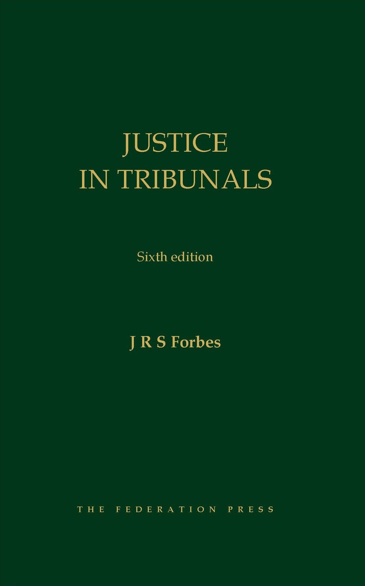 A new edition of John Forbes' authoritative text on tribunals is now available. It includes a chapter on Royal Commissions and commissions of inquiry, and new material dealing with anti-corruption commissions. federationpress.com.au/product/justic…
#AdminLaw #auslaw