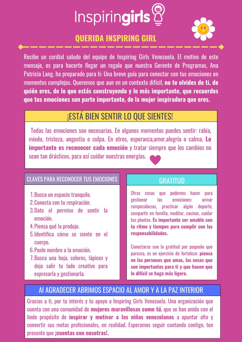mnahmens's tweet photo. Breve guía para conectar con tus emociones en momentos complejos. 📖⤵️

Por  @anapatalang - @inspiringirlsve https://t.co/KVLeWJHUz6
