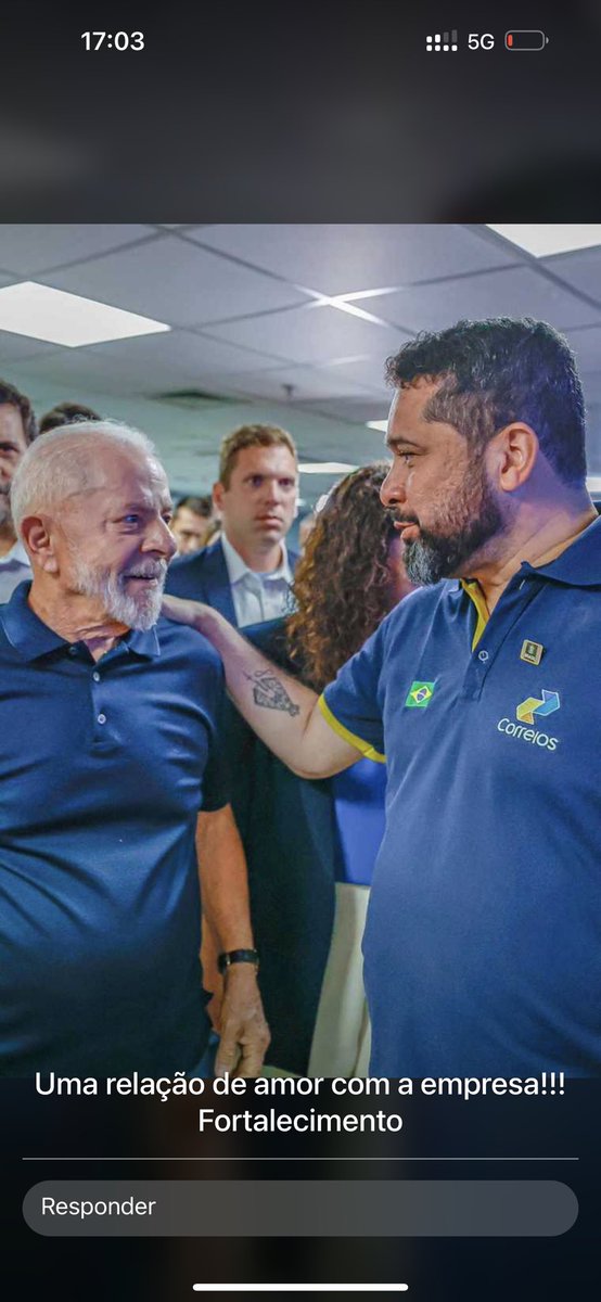 Agradecendo ao presidente <a href="/LulaOficial/">Lula</a> por acreditar e fortalecer nossa empresa. Finalizamos o Concurso com 💯 % 
Empresa pública forte e que serve ao povo. Parabéns à ministra <a href="/edweck_rj/">Esther Dweck</a> pelo grande trabalho. Os <a href="/correiosBR/">Correios</a> sempre estarão a postos para servir ao Brasil