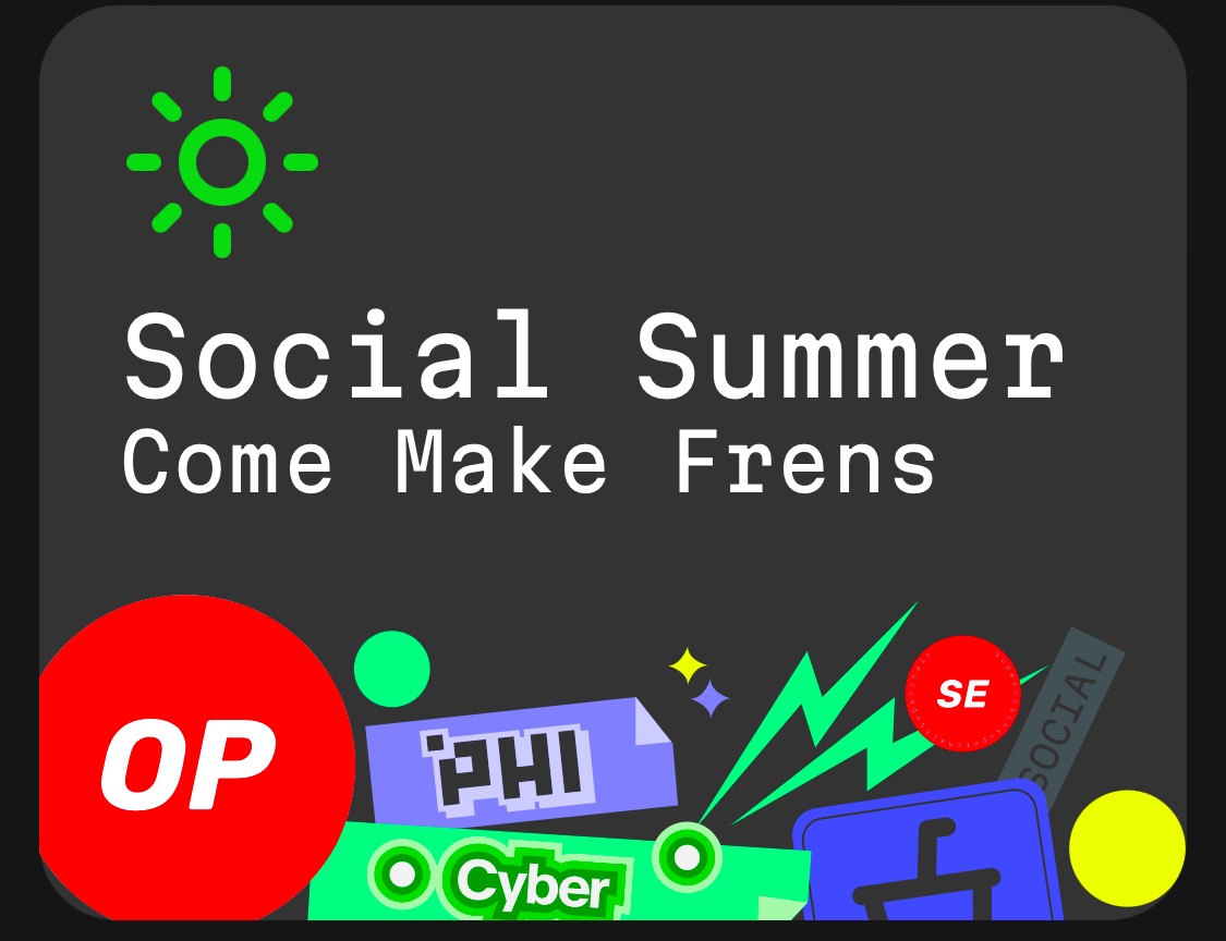 <a href="/BuildOnCyber/">Cyber</a> <a href="/Optimism/">Optimism</a> <a href="/Web3WithBinance/">Web3WithBinance</a> 
Complete the creative bounties now! #SocialSummer
