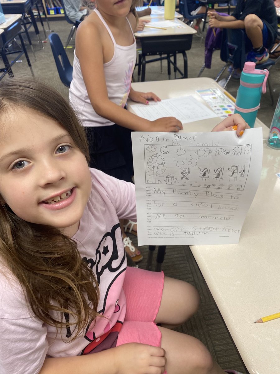 It was a great week of reading and writing at JB Stephens. We practiced sentence expansion strategies and wrote about our families. #1GC ⁦