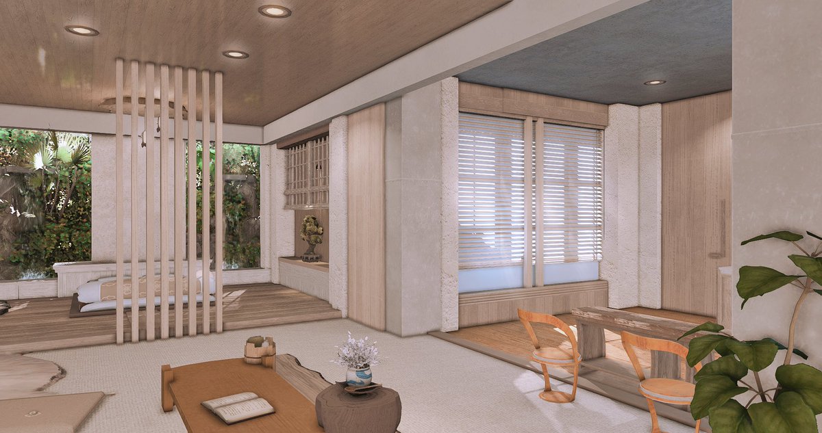 Apandddd's tweet photo. Msize

Japanese modern wabi-sabi style

#FFXIVHousing #FinalFantasyXIV  #ff14     #ff14ハウジング #FFXIV      #HousingEden https://t.co/4TOWlVjzBq